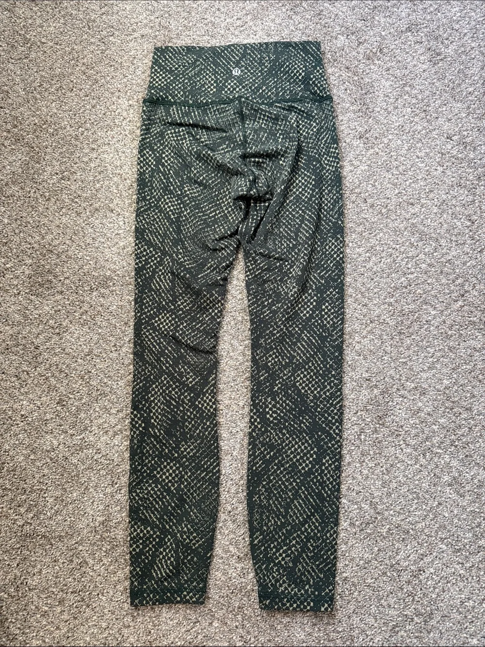 lululemon athletica 25” Wunder Under Green python Patterned Leggings